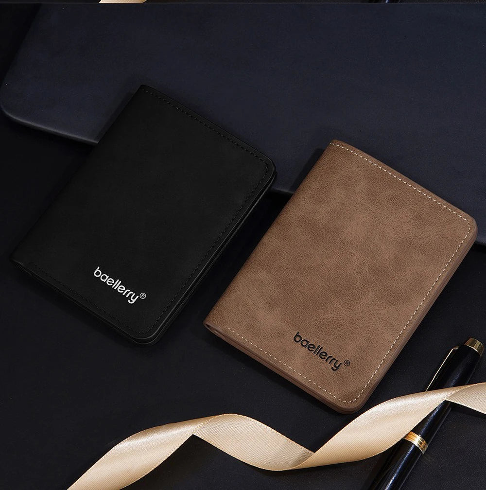 DRAVEN — Baellerry PU Leather Wallet Men Minimalist Money Clip