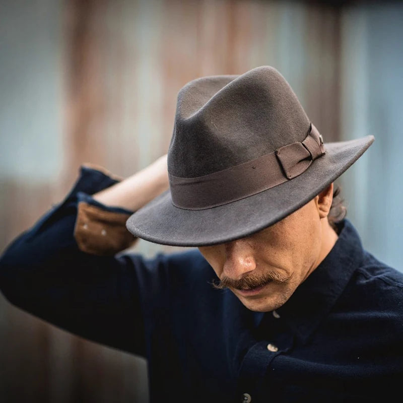 DRAVEN — Elegant Wool Fedora – Unisex Classic Jazz Hat