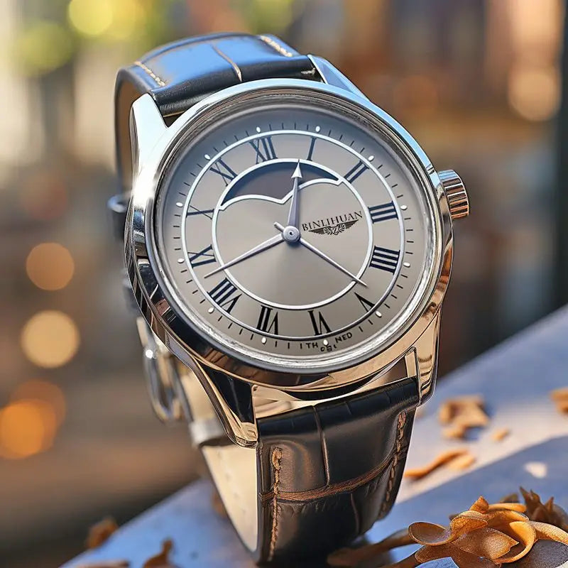 DRAVEN — Men’s Luxury Quartz Watch – Elegant Leather & Waterproof Design