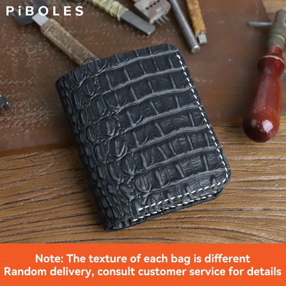 Handmade Genuine Leather Bifold Wallet Unisex Short Card Holder – Elegant Men's Accessory | Accessorio Uomo Elegante