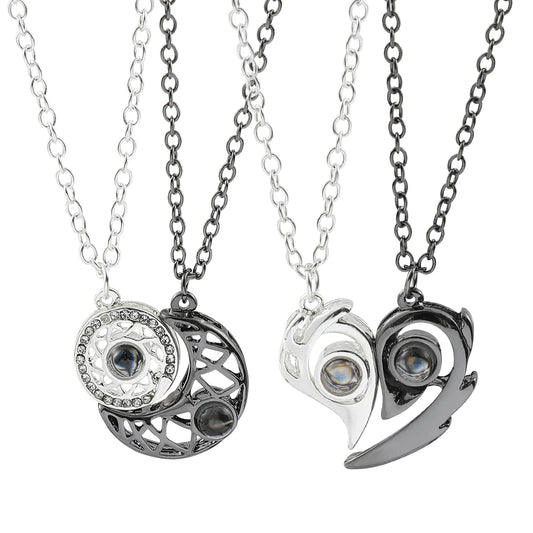 DRAVEN — 100 Languages “I Love You” Projection Necklace – Magnetic Heart Couple Jewelry — Prodotti