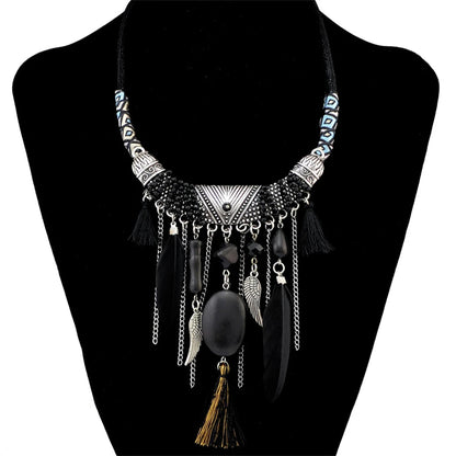 Vintage Turquoise Bohemian Necklace – Unique Ethnic Design for Parties