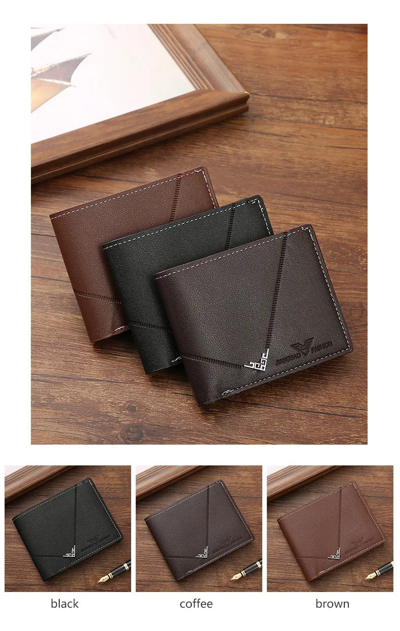 Slim Leather Money Clip Wallet Men Bifold Card Holder – Elegant Men's Accessory | Accessorio Uomo Elegante