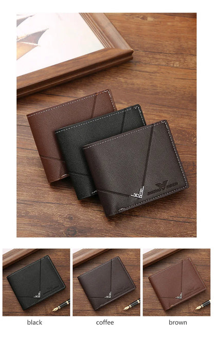 Slim Leather Money Clip Wallet Men Bifold Card Holder – Elegant Men's Accessory | Accessorio Uomo Elegante