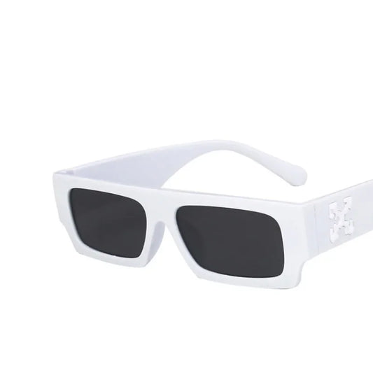 DRAVEN — White Square Sunglasses – Hole Design Vintage UV Eyewear — Sunglasses | DRAVEN