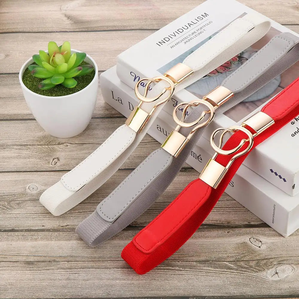 DRAVEN — Elastic Leaf Belt Women Thin Elegant Waistban