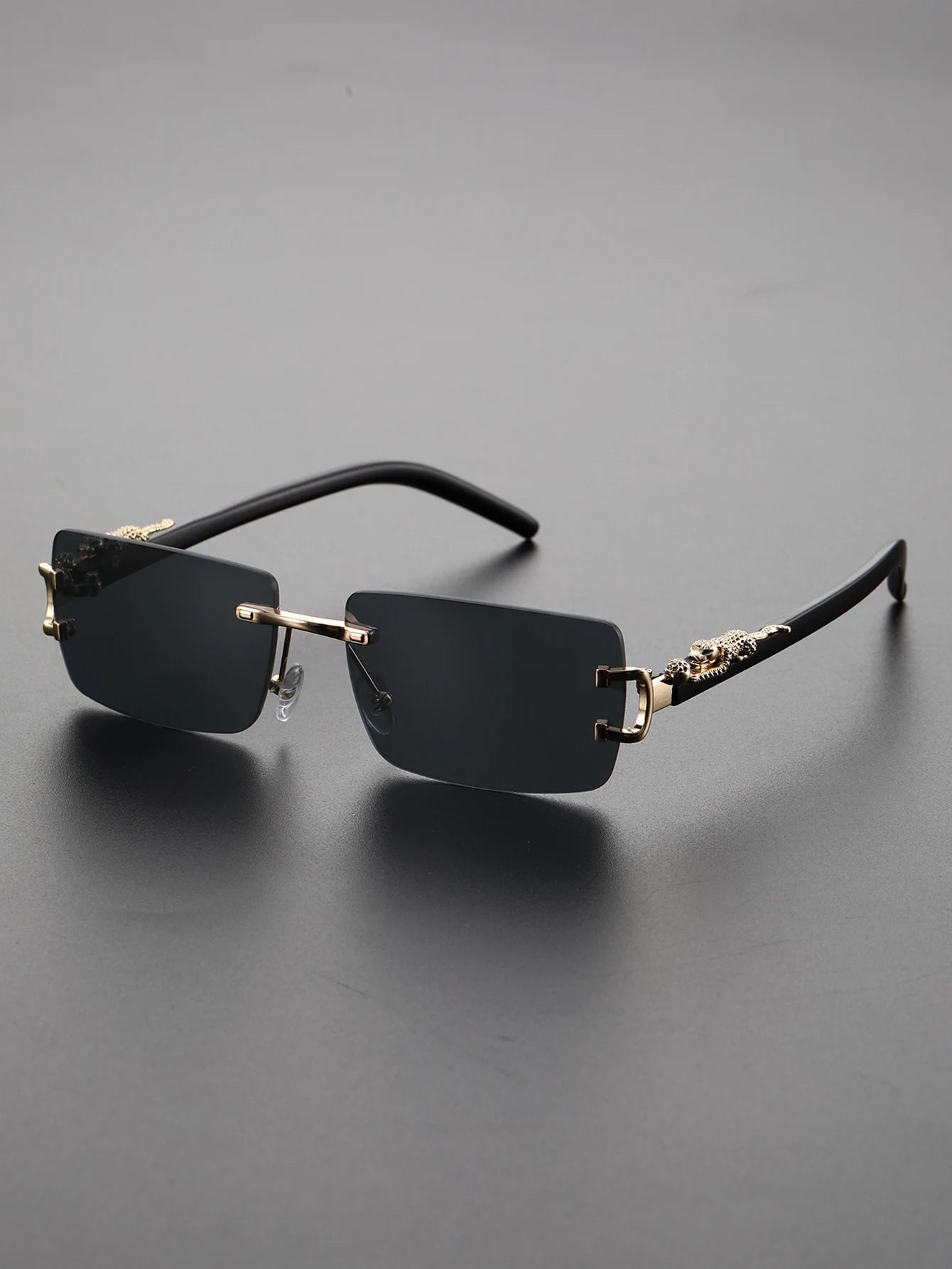DRAVEN — Frameless Rectangle Sunglasses – Trendy Minimal Style