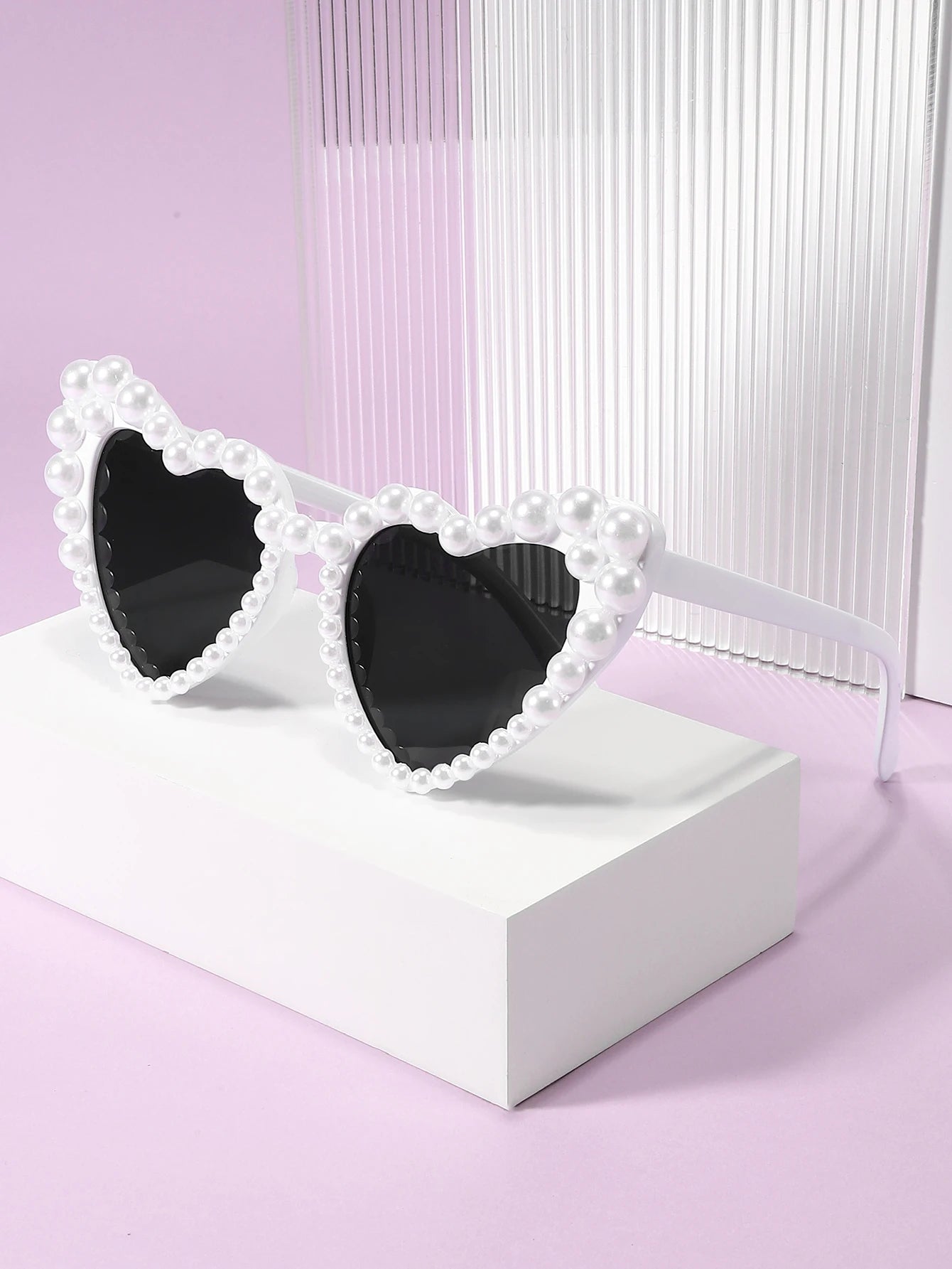 DRAVEN — Pearl Heart Sunglasses – Luxury Shimmer Love Bling Eyewear