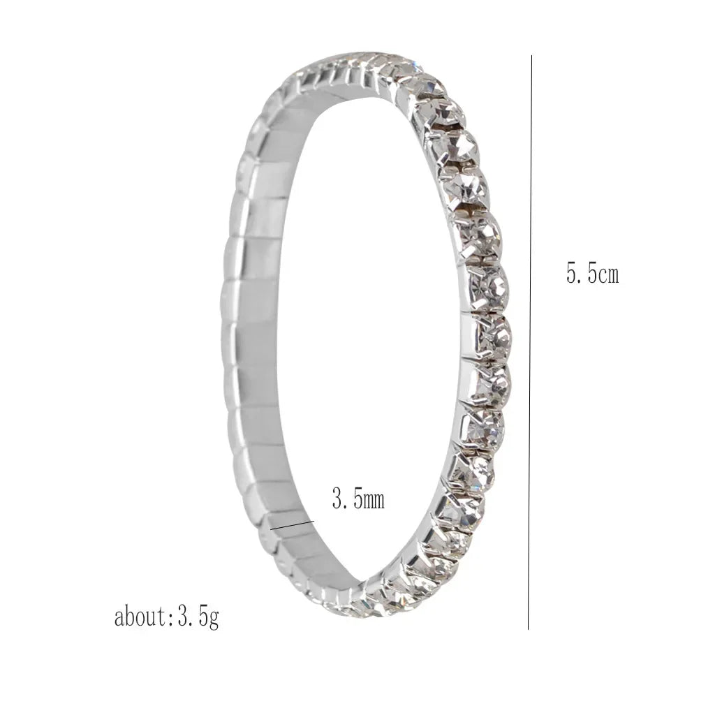 DRAVEN — Crystal Elastic Bangle Set