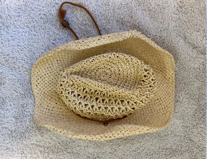 Vintage Straw Cowboy Hat – Unisex Western Summer Style