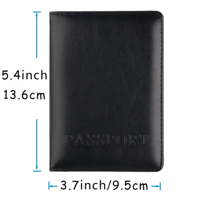 Leather Passport Holder Travel Wallet Unisex Organizer – Elegant Men's Accessory | Accessorio Uomo Elegante