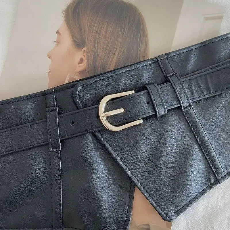 Women's Elastic Waist Belt Black Simple Decorative Design – Elegant Men's Accessory | Accessorio Uomo Elegante