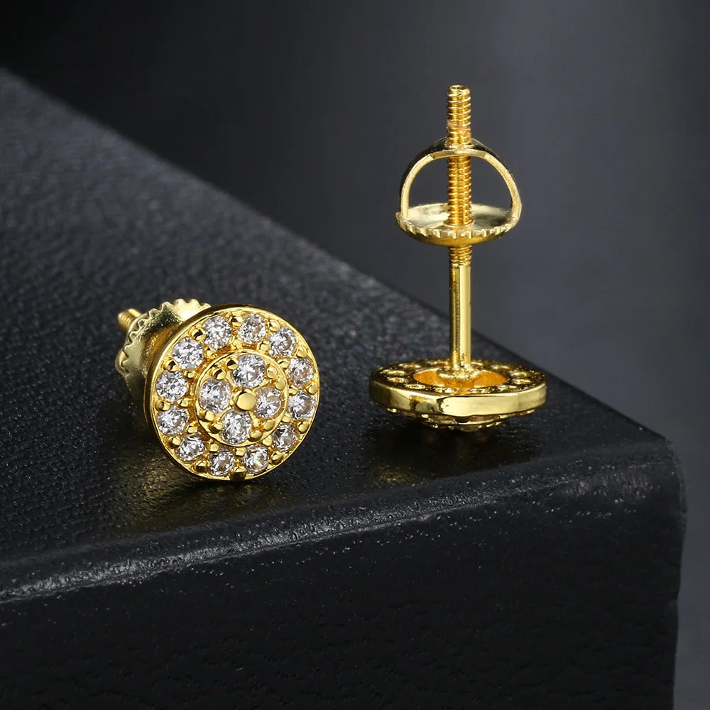 DRAVEN — Gold Micro Pave Earrings