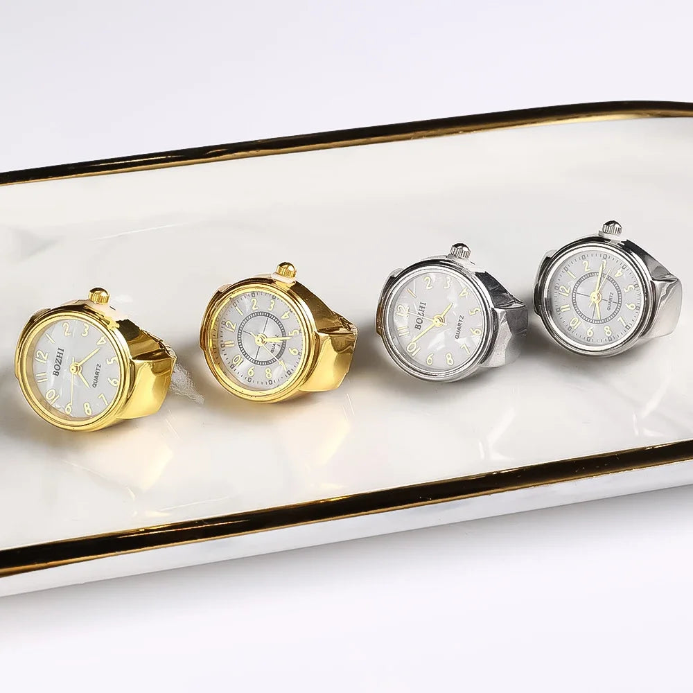 Luxury Quartz Watch Ring – Elegant Men's Accessory | Accessorio Uomo Elegante