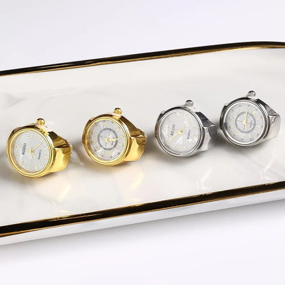 Luxury Quartz Watch Ring – Elegant Men's Accessory | Accessorio Uomo Elegante