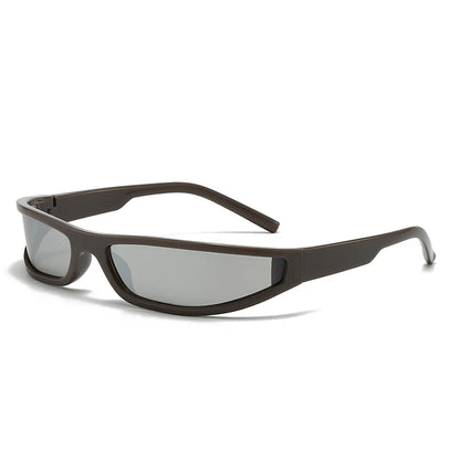 Narrow Frame Tech Sunglasses – Futuristic Cycling Style – Elegant Men's Accessory | Accessorio Uomo Elegante