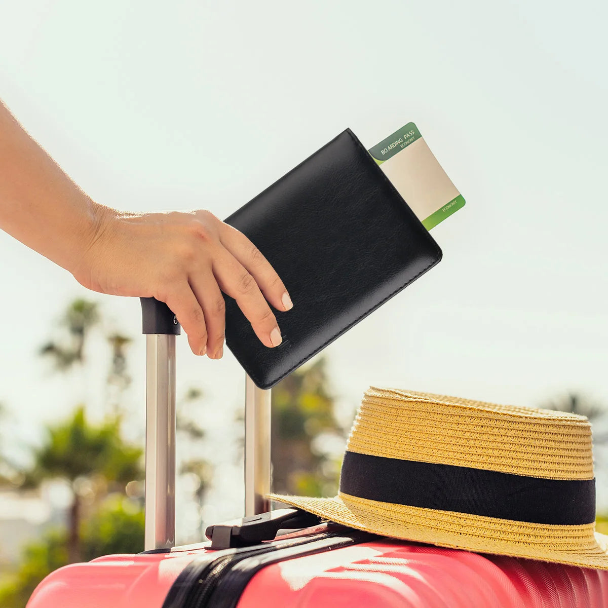 DRAVEN — Leather Passport Holder Travel Wallet Unisex Organizer