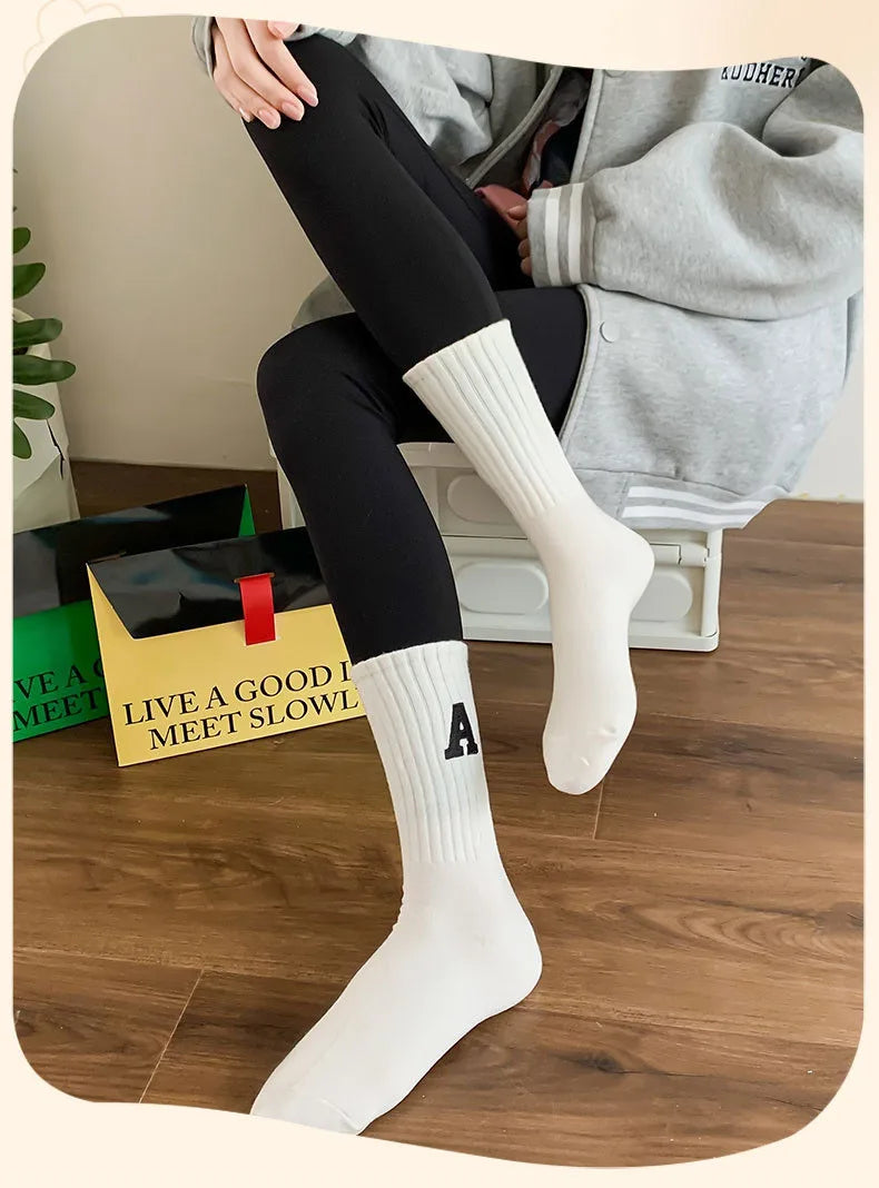 DRAVEN — Women's Kawaii Letter A Socks – Warm Korean Style
