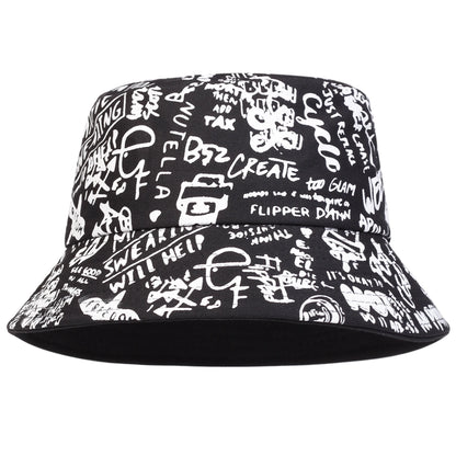88 Graffiti Print Bucket Hat – Unisex Street Style