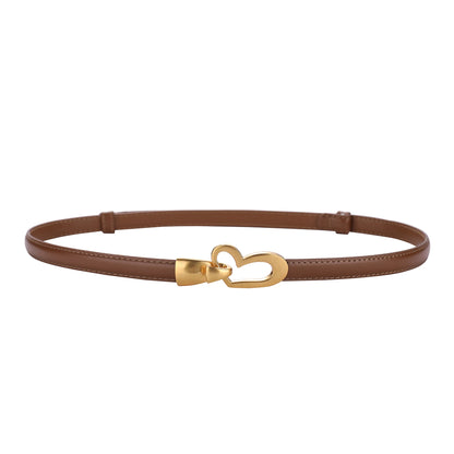 Luxury Leather Belt Women Heart Buckle Elegant Design – Elegant Men's Accessory | Accessorio Uomo Elegante