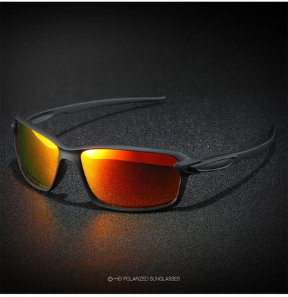 Polarized Sport Sunglasses – Iridescent Windproof Design – Elegant Men's Accessory | Accessorio Uomo Elegante