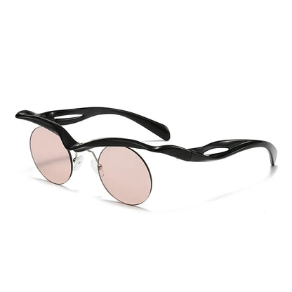 Rimless Round Sunglasses – Trendy Designer Shape – Elegant Men's Accessory | Accessorio Uomo Elegante