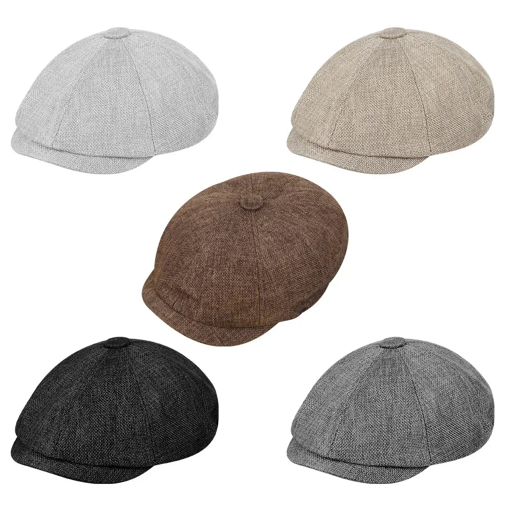 DRAVEN — 2025 Vintage Tweed Flat Cap – Classic Retro Peaky Blinders Beret for Men & Women