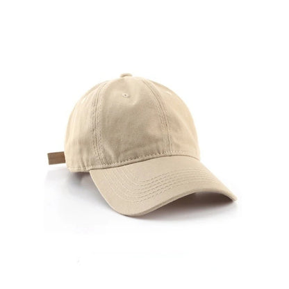 Minimal Cotton Baseball Cap – Unisex Korean Street Style