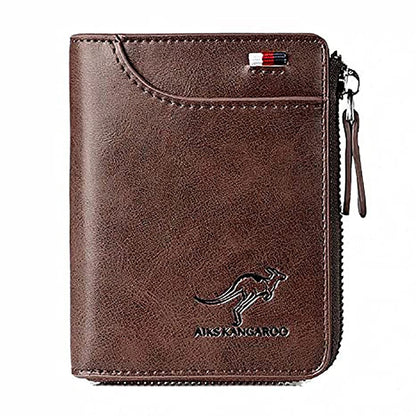 Leather Business Wallet Men RFID Zipper Card Holder – Elegant Men's Accessory | Accessorio Uomo Elegante