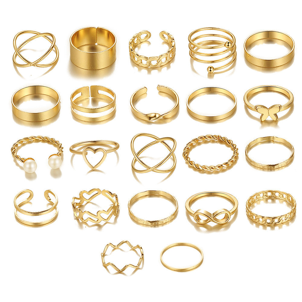 DRAVEN — Luxury 22PCS Gold Ring Set