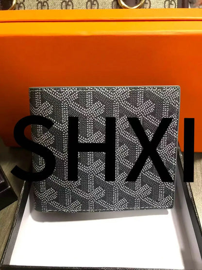 Luxury Embroidered Leather Wallet 2025 Short Slim Design – Elegant Men's Accessory | Accessorio Uomo Elegante