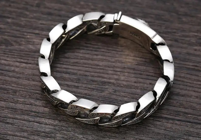 DRAVEN — Retro 925 Silver Chain Bracelet