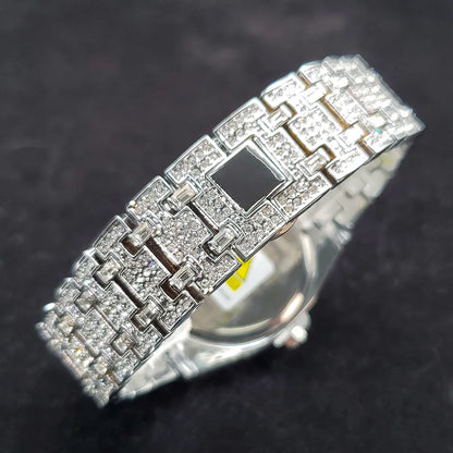 Golden Dynasty – Men’s 18K Gold-Plated Luxury Watch with Crystal Detailing – Elegant Men's Accessory | Accessorio Uomo Elegante