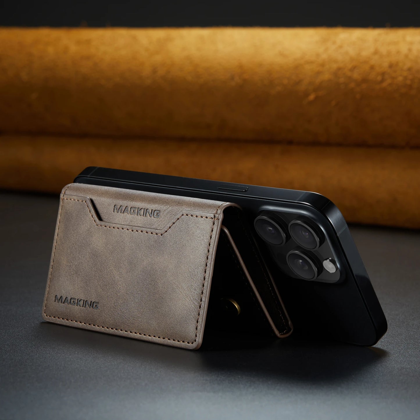 DRAVEN — Magnetic Leather Wallet Premium Foldable Mini Design