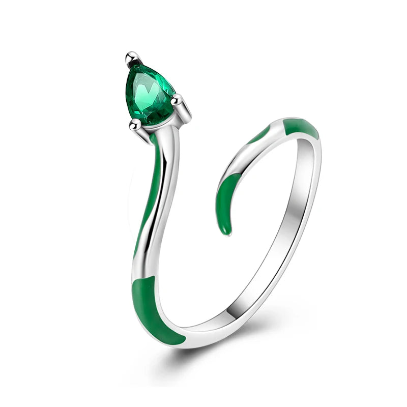 DRAVEN — Blue Zircon Butterfly Silver Ring