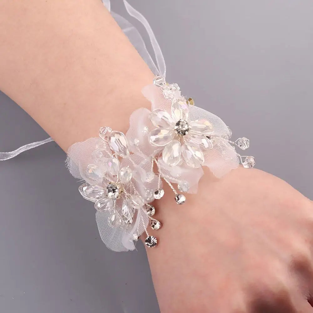 DRAVEN — Silk Rose Bridal Wrist Corsage
