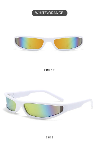 Narrow Frame Tech Sunglasses – Futuristic Cycling Style – Elegant Men's Accessory | Accessorio Uomo Elegante