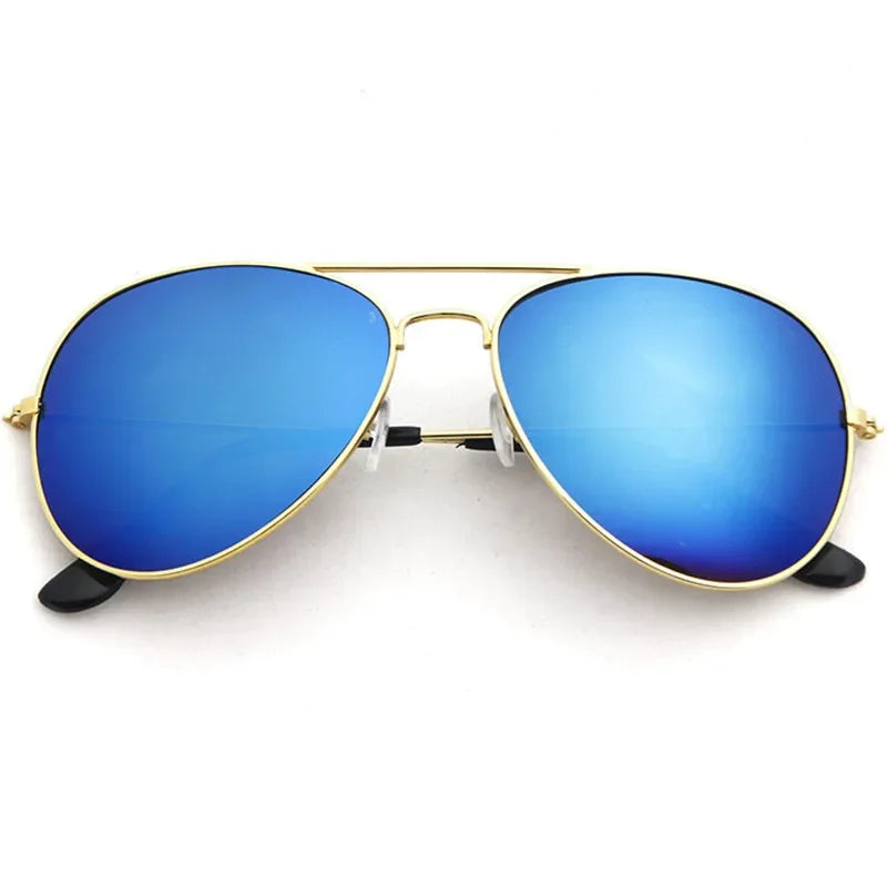DRAVEN — Pilot Round Sunglasses – Gradient Mirror Design