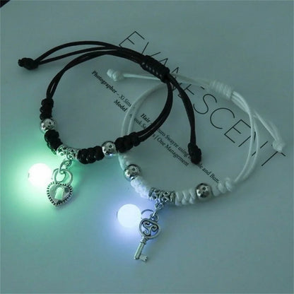 Luminous Beaded Couple Bracelets – Elegant Men's Accessory | Accessorio Uomo Elegante
