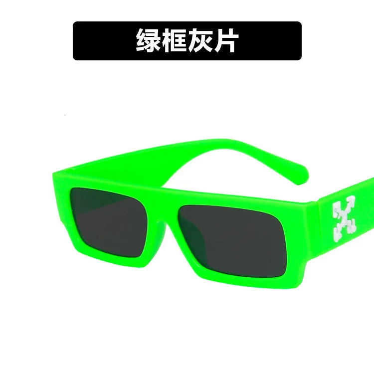 DRAVEN — White Square Sunglasses – Hole Design Vintage UV Eyewear