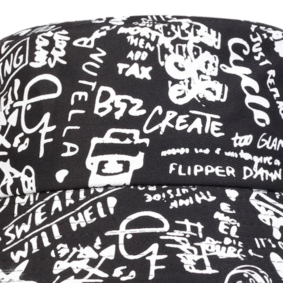 DRAVEN — 88 Graffiti Print Bucket Hat – Unisex Street Style