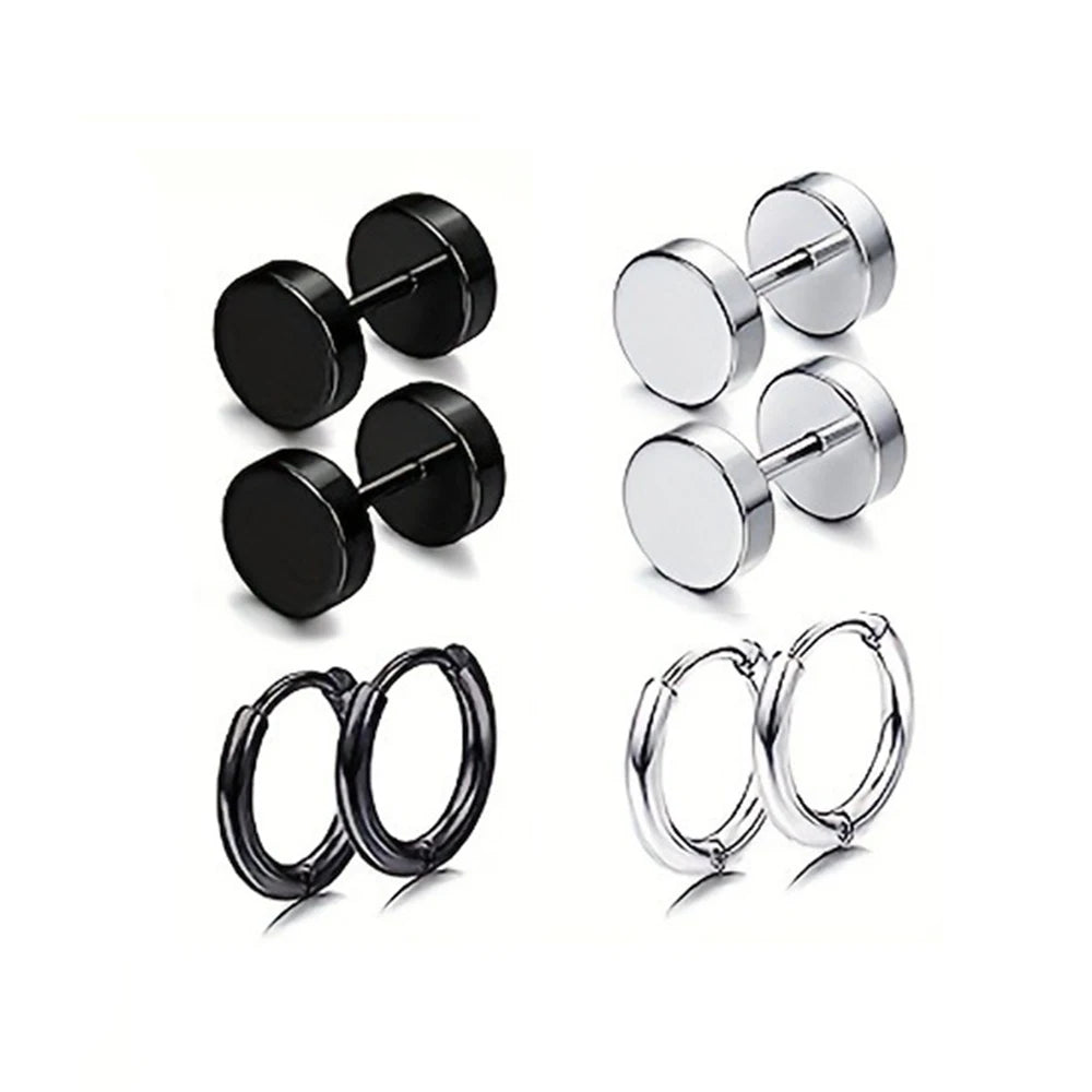 DRAVEN — Black Stainless Steel Earring Set