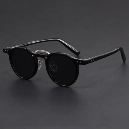 Vintage Round Sunglasses – Classic Punk Retro Shades – Elegant Men's Accessory | Accessorio Uomo Elegante