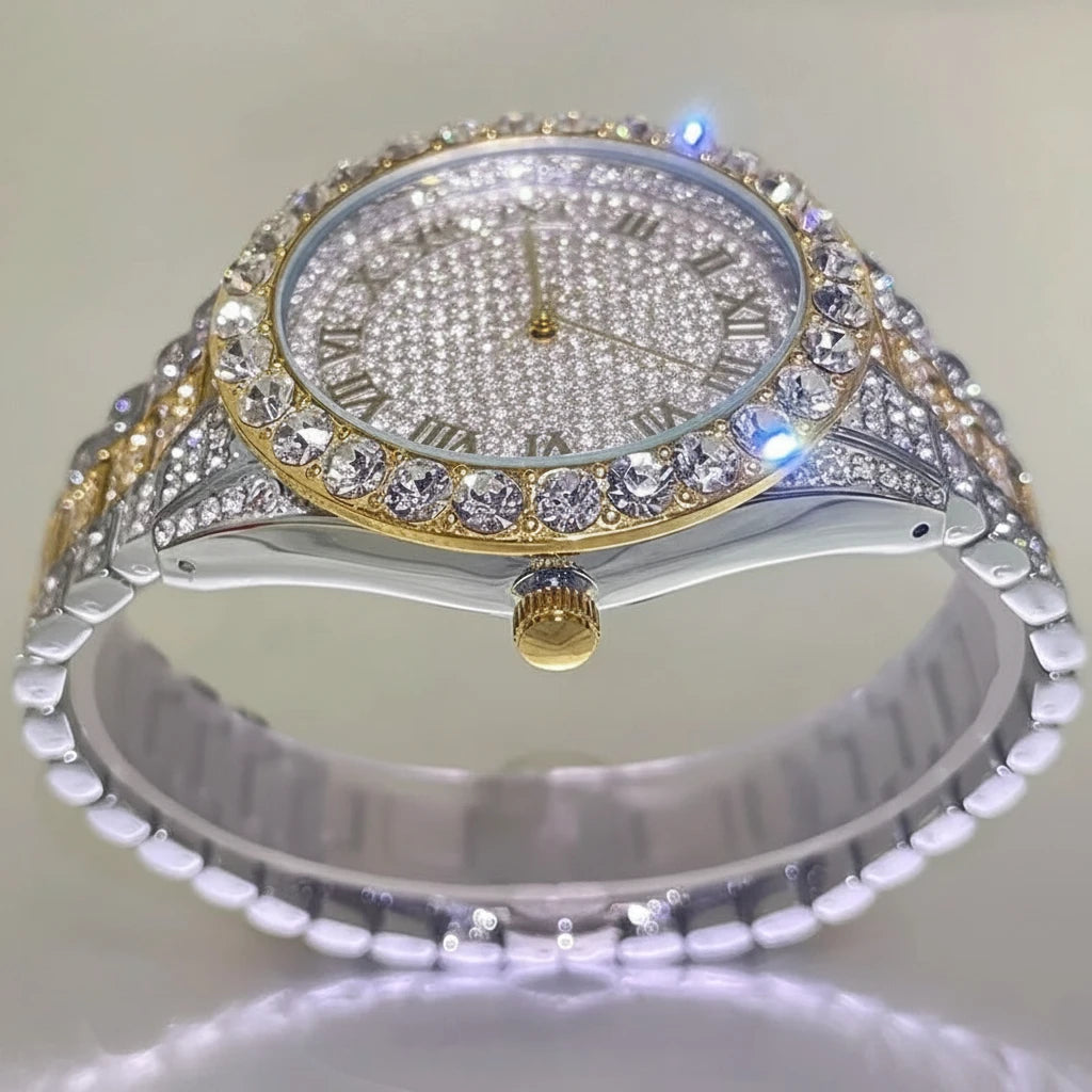 DRAVEN — Ice Rebellion — Full Stone-Set Men’s Steel Watch