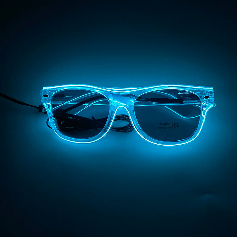 Neon Glow Party Sunglasses – LED Light-Up Style – Elegant Men's Accessory | Accessorio Uomo Elegante
