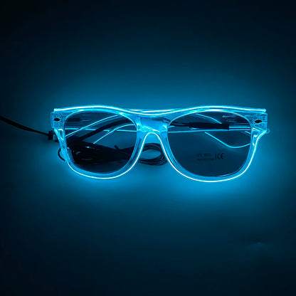 Neon Glow Party Sunglasses – LED Light-Up Style – Elegant Men's Accessory | Accessorio Uomo Elegante