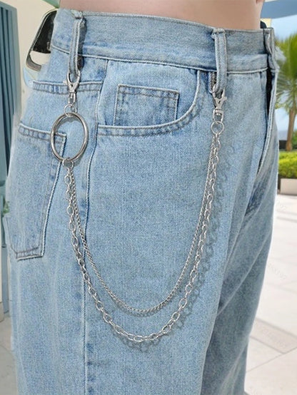 Y2K Gothic Chain Belt Women 2025 Shiny Punk Design – Elegant Men's Accessory | Accessorio Uomo Elegante
