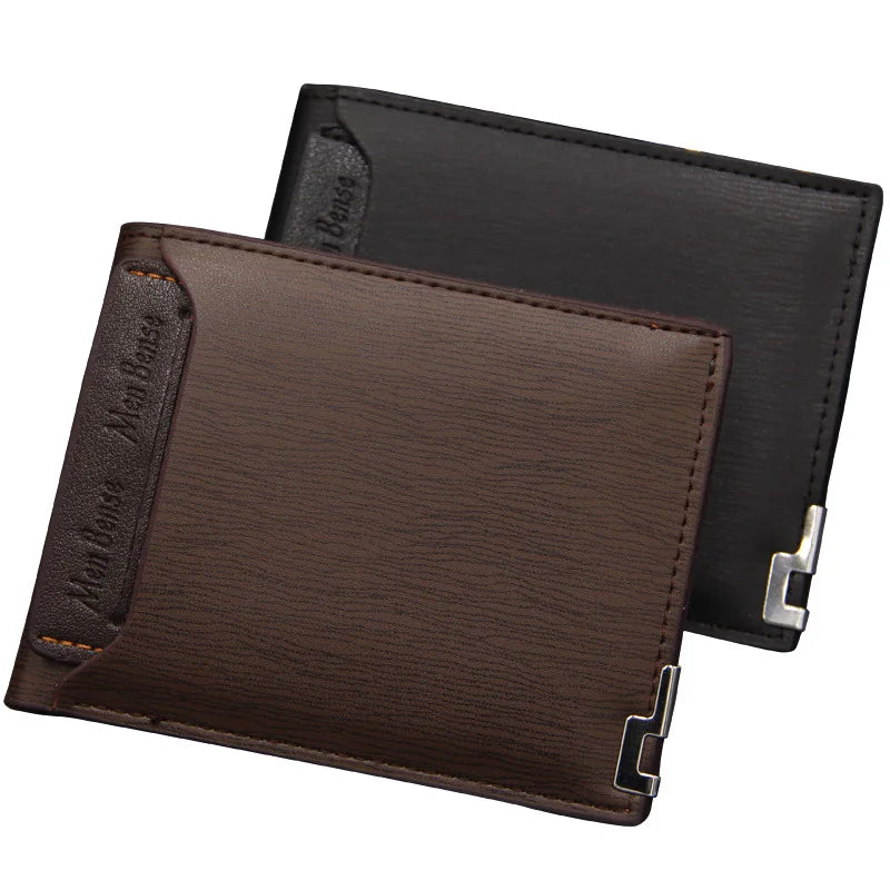 Luxury PU Leather Wallet Men Slim Short Design – Elegant Men's Accessory | Accessorio Uomo Elegante