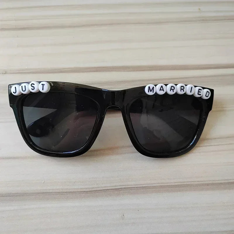 DRAVEN — Just Married Sunglasses – Bride & Groom Honeymoon Couple Shades