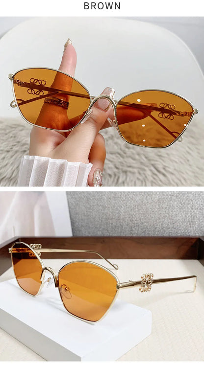 Metal Cat-Eye Sunglasses – Trendy Street Style – Elegant Men's Accessory | Accessorio Uomo Elegante